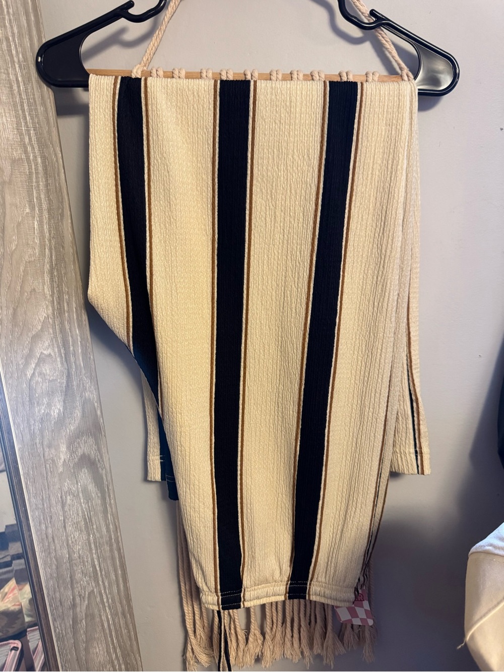 H&M Cream, Black and Brown Striped pants